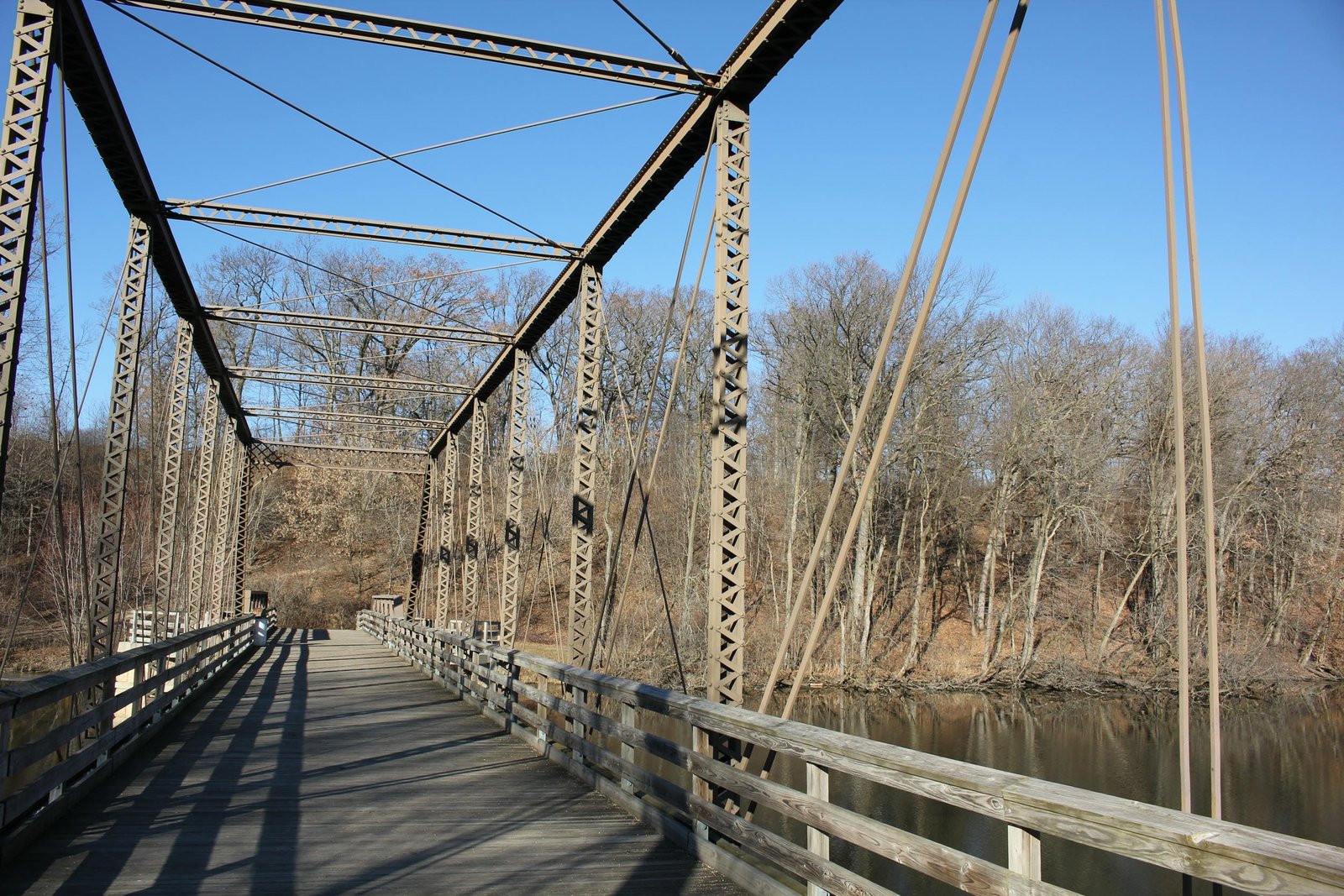 Truss details, through truss span